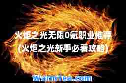 火炬之光无限0氪职业(火炬之光新手必看攻略)