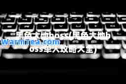 黑色大地boss(黑色大地boss单人攻略大全)