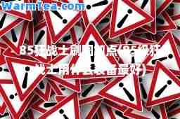 85狂战士刷图加点(85级狂战士用什么装备最好)