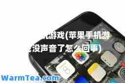 苹果手机游戏(苹果手机游戏没声音了怎么回事)