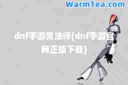 dnf手游男法师(dnf手游官网正版下载)