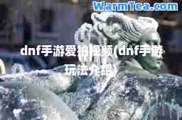 dnf手游爱拍视频(dnf手游玩法介绍)