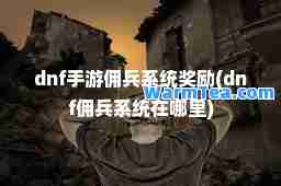 dnf手游佣系统奖励(dnf佣系统在哪里)