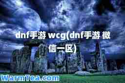 dnf手游 wcg(dnf手游 微信一区)