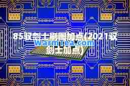 85驭剑士刷图加点(2021驭剑士加点)