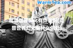 魔兽世界幻化有什么用(魔兽世界幻化有什么用处)