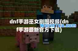 dnf手游巫女刷图视频(dnf手游官方下载)