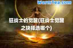 狂战士的觉醒(狂战士觉醒之抉择选哪个)