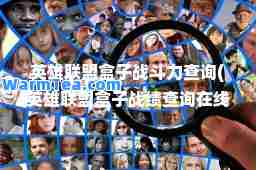 英雄联盟盒子战斗力查询(英雄联盟盒子战绩查询在线)