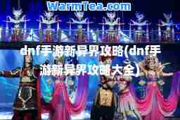 dnf手游新异界攻略(dnf手游新异界攻略大全)