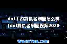 dnf手游复仇者刷图怎么样(dnf复仇者刷图视频2020)