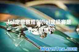 lol定级赛规则(lol定级赛是什么意思)