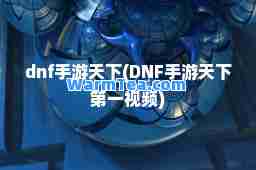 dnf手游天下(DNF手游天下视频)