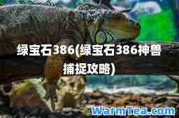 绿宝石386(绿宝石386兽捕捉攻略)