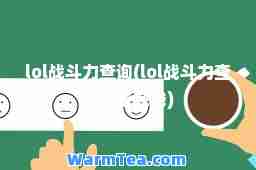 lol战斗力查询(lol战斗力查询系统在线)