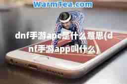 dnf手游apc是什么意思(dnf手游app叫什么)