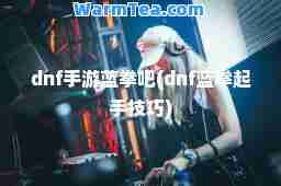 dnf手游蓝拳吧(dnf蓝拳起手技巧)