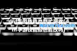 dnf手游技能类型扩展卷(dnf手游技能颜色能改吗)
