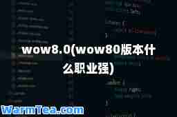 wow8.0(wow80版本什么职业强)