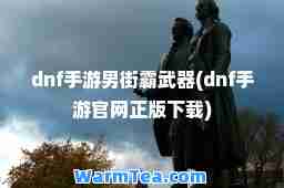 dnf手游男街霸武器(dnf手游官网正版下载)