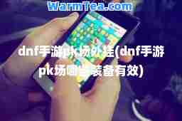 dnf手游pk场(dnf手游pk场哪些装备有效)