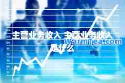 主营业务收入 主营业务收入是什么