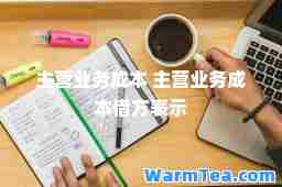 主营业务成本 主营业务成本借方表示