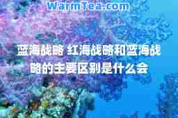 蓝海战略 红海战略和蓝海战略的主要区别是什么会
