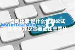 流动比率 是什么计算公式是什么净现金流动比率是什么