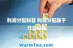 利润分配科目 利润分配属于什么科目