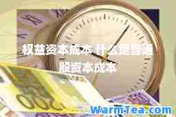 权益资本成本 什么是普通股资本成本
