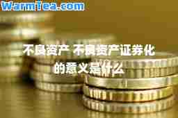 不良资产 不良资产证券化的意义是什么