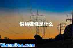 供给弹性是什么
