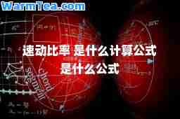 速动比率 是什么计算公式是什么公式