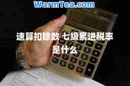 速算扣除数 七级累进税率是什么