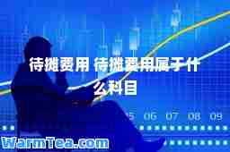 待摊费用 待摊费用属于什么科目