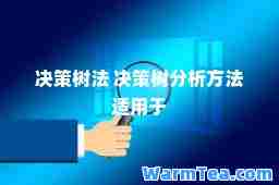 决策树法 决策树分析方法适用于