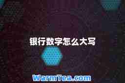 银行数字怎么大写