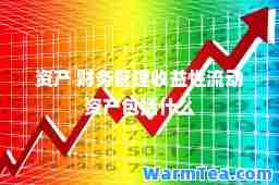 资产 财务管理收益性流动资产包括什么