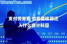 支付劳务费 劳务费核算记入什么会计科目