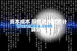 资本成本 股权资本成本计算公式