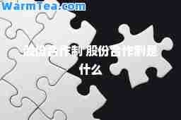 股份作制 股份作制是什么