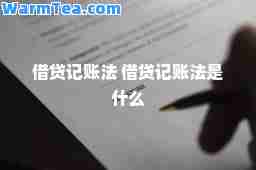 借贷记账法 借贷记账法是什么