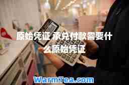 原始凭证 承兑付款需要什么原始凭证
