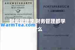 财务管理学 财务管理都学什么