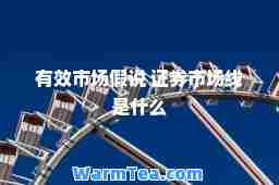 有效市场假说 证券市场线是什么