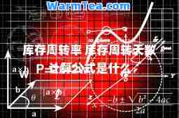 库存周转率 库存周转天数计算公式是什么