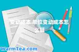 变动成本 单位变动成本怎么算
