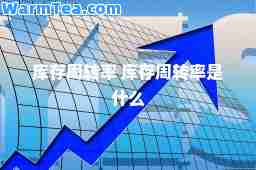 库存周转率 库存周转率是什么
