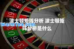 波士顿矩阵分析 波士顿矩阵分析是什么